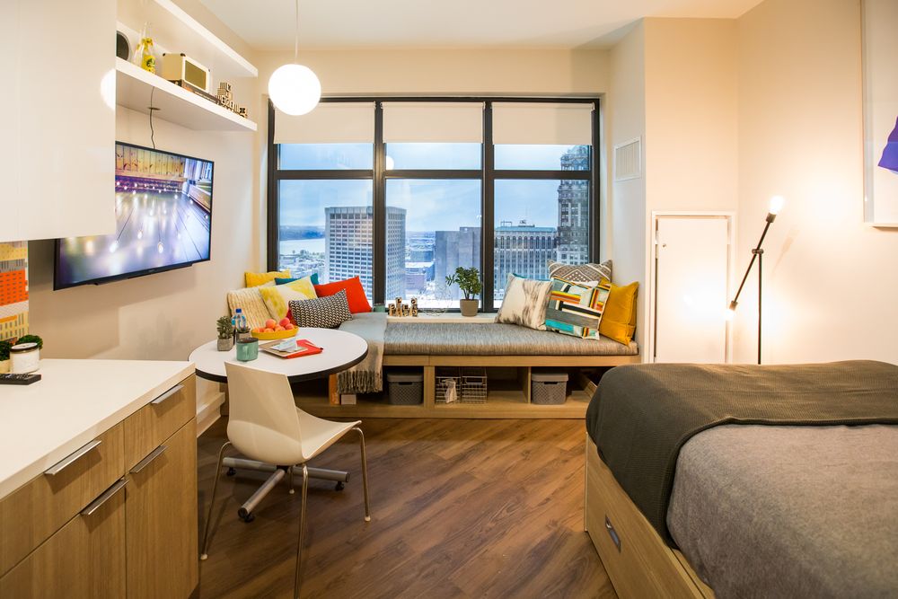 Espaços pequenos: edifício em Detroit aposta em micro lofts de 24 m²