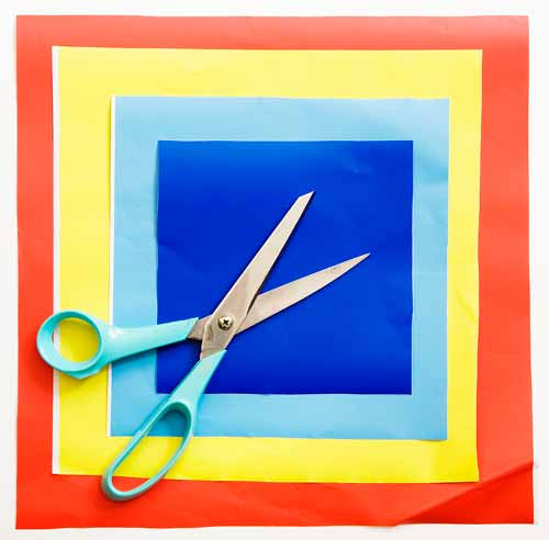 Corte quadrados de 15 x 15cm, 20 x 20cm, 25 x 25cm, 30 x 30cm, 12,5 x 12,5cm,...