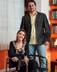 Uma sala de estar digna de capa de revista