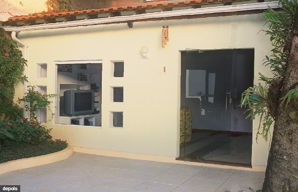 Sala de TV no quintal