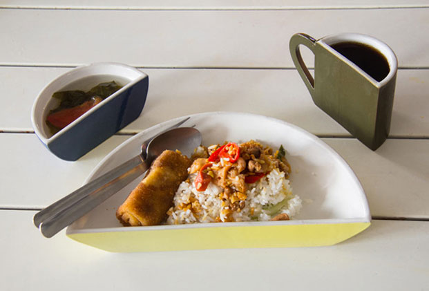 Louças pela metade têm design da Indonésia