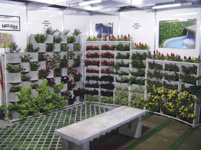 Os muros ecol&oacute;gicos da Neo Rex s&atilde;o pr&eacute;-moldados e, quando empilhados, cria...