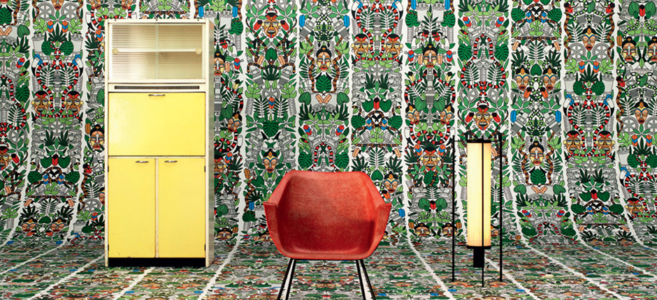 Milão 2014: cuba aerodinâmica e papel de parede com patchwork