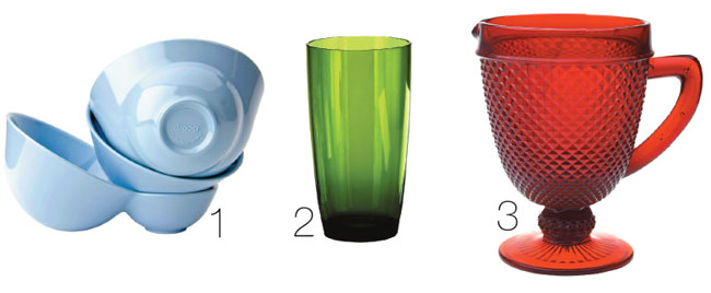 1. Bowls Droog de melamina com diferentes formatos. Na Decameron, o conjunto ...