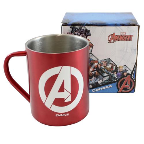 A caneca de aço Vingadores custa R$ 59,90 na Loja CASA CLAUDIA.