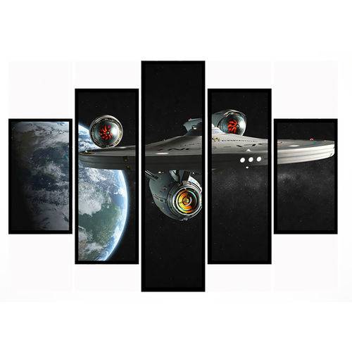 O quadro mosaico Star Trek Art e Cia, com cinco partes, custa R$ 179 nas Lojas Americanas.