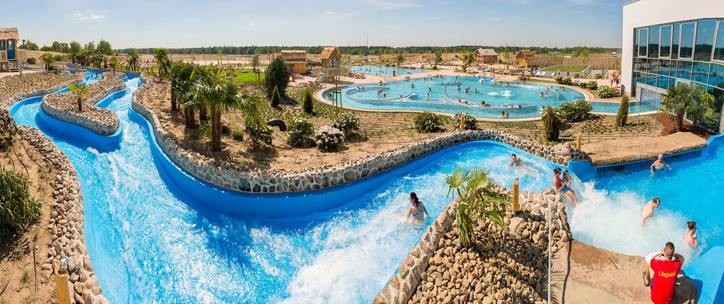 Resort alemão instala floresta tropical em hangar de aviões