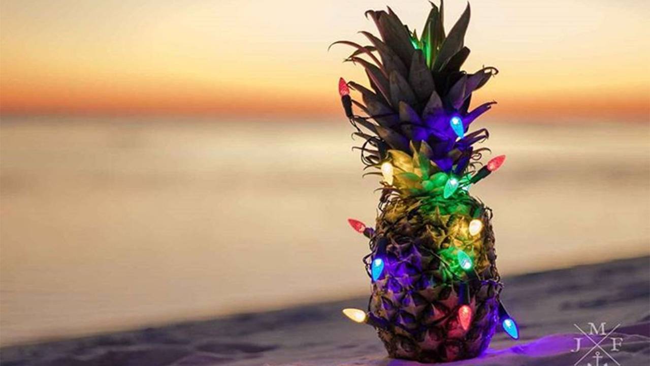 árvore de natal de abacaxi