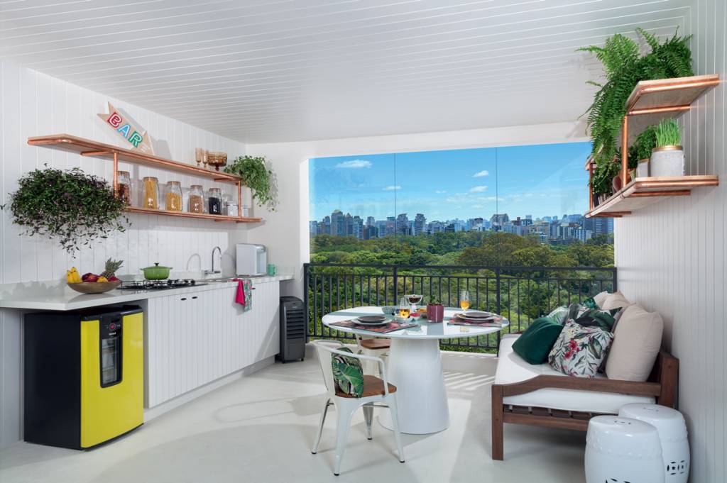 Varanda gourmet preparada para o verão