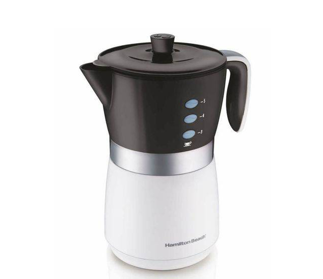 A cafeteira elétrica Hamilton Beach 43707bz (127 v) custa R$ 110,69 nas Lojas Americanas.