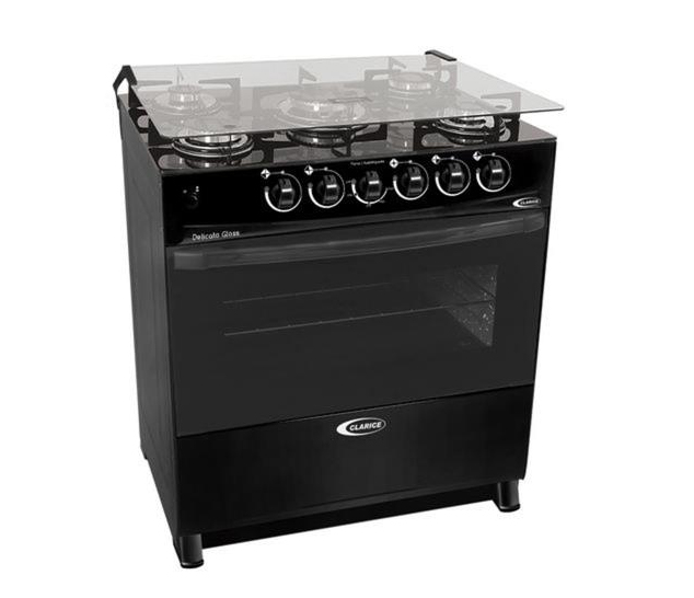 Fogão 5 Bocas Clarice Delicato Glass Com Acendimento Automático E Forno Autolimpante Preto custa R$ 944,90 na <a href="https://www.gotoshop.com.br/Eletrodomesticos/Fogoes/Piso5Bocas/fogo-5-bocas-clarice-delicato-glass-com-acendimento-automtico-e-forno-autolimpante-preto-12758413.html?utm_source=sites&utm_medium=matéria_CC&utm_campaign=produtos&utm_content=201805">Loja CASA CLAUDIA</a>.