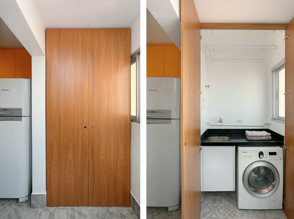 lavanderias lindas e super organizadas Nestes ambientes, azulejos, cores, plantas e tapetes ajudam a trazem personalidade à lavanderia e mostram que o espaço pode, sim, ser decorado de várias formas diferentes. Confira