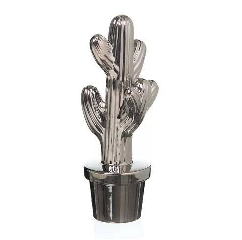 Escultura decorativa desert cer&acirc;mica prata, custa R$ 59,99 na loja Etna.