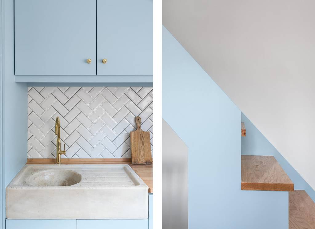 Casa Zaire 4 Casa colorida em Portugal organiza tudo em 30 m2