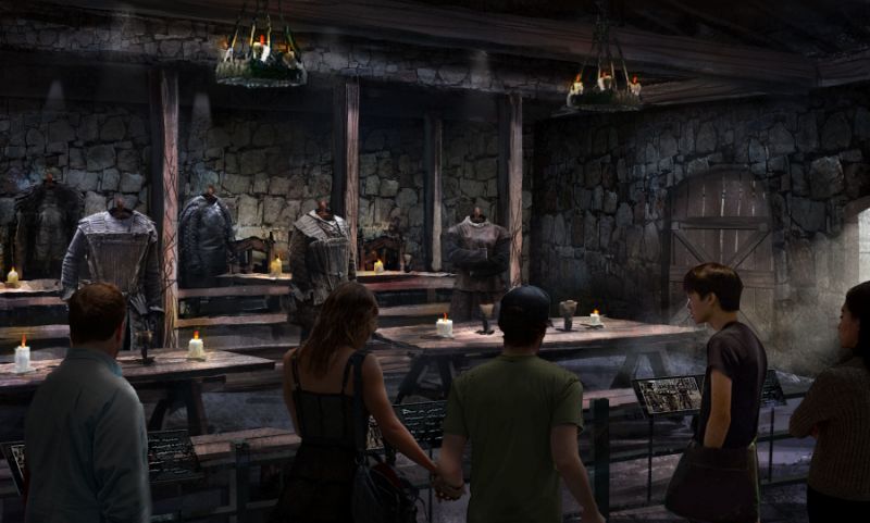 Concept art for the Game of Thrones tour – The Castle Black Mess Hall Concept art for the Game of Thrones tour – The Castle Black Mess Hall