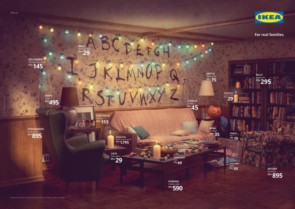 Sala de Stranger Things, por IKEA. Sala de Stranger Things, por IKEA.