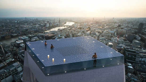 Arranha-céu em Londres ganhará piscina em 360º com borda infinita