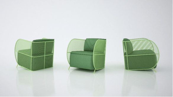 Estúdio Oune. Repensar a forma de criação e produção do design é a missão da arquiteta e dos designers do Estúdio Oune. Quatro linhas são lançadas na High Design: Mediterrâneo, Folha, Polly e Rocket. O visitante pode esperar pufs, poltronas, cadeiras e caixas de som outdoor.