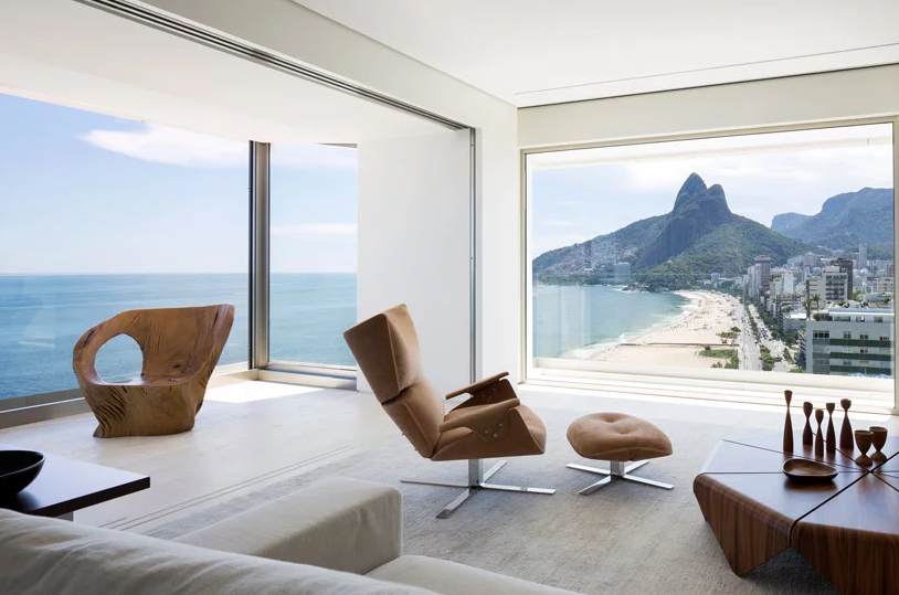 Apartamento no Rio possui vista 360 º para a Praia de Ipanema