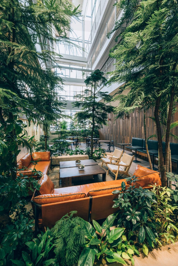 Prédio acomoda micro-apartamentos ao redor de átrio verde em Seul