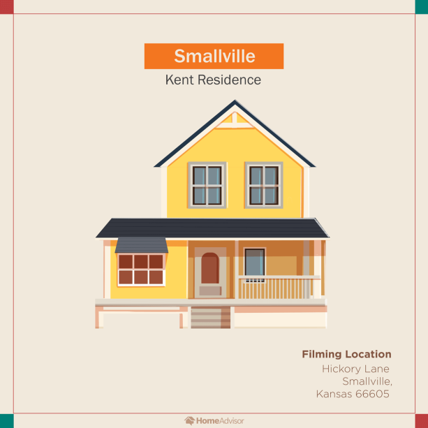 Smallville – residência de Kent: Smallville, como sabemos, fica em algum lugar a 300 quilômetros a oeste de Wichita. A fazenda de dois andares dos Kents fica, na realidade, em Langley, na Colúmbia Britânica. Também foi visto em muitos shows da CW, como Riverdale, The Flash e Supergirl. Um terreno extenso como esse poderia se beneficiar de uma boa irrigação – de que outra forma você poderia ter certeza de que toda essa grama é regada uniformemente?