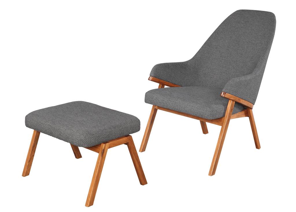 <strong>Poltrona e pufe Arcos</strong>, design de Leandro Garcia para Schuster M&oacute;veis & Design, Curitiba (PR). Categoria: Desafio das Experi&ecirc;ncias Positivas, Modalidade Profissional