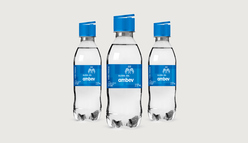 Ambev faz álcool gel em garrafa pet para hospitais públicos