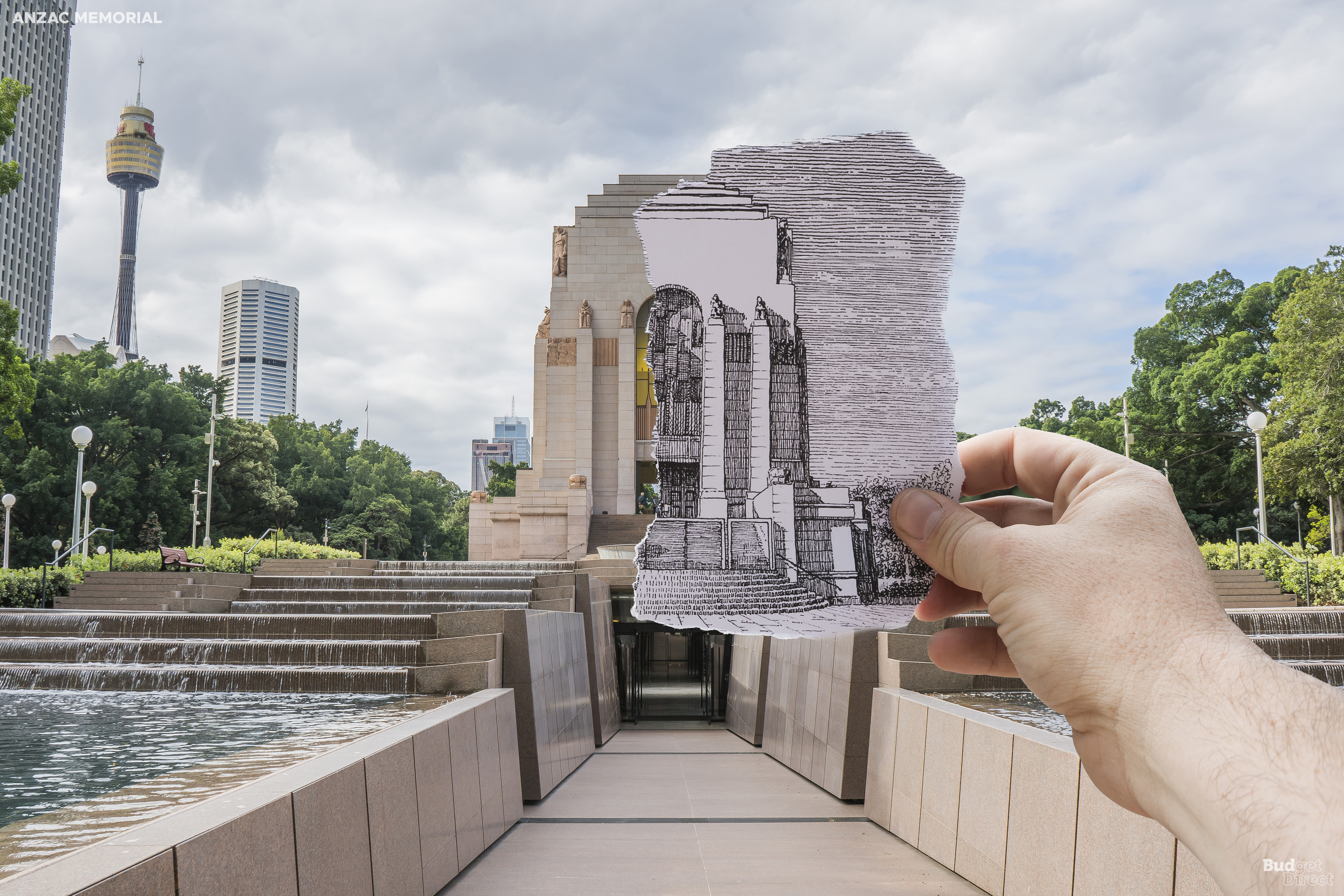 Essa "express&atilde;o f&iacute;sica do esp&iacute;rito e lenda de Anzac" homenageia os membros do Corpo de Ex&eacute;rcito da Austr&aacute;lia e da Nova Zel&acirc;ndia, que ca&iacute;ram na Primeira Guerra Mundial. O edif&iacute;cio &eacute; sim&eacute;trico nos dois eixos. Seu estilo Art D&eacute;co recebe gravitas adicionais por meio da inclus&atilde;o de elementos g&oacute;ticos, como contrafortes e arcos altos e arredondados.
