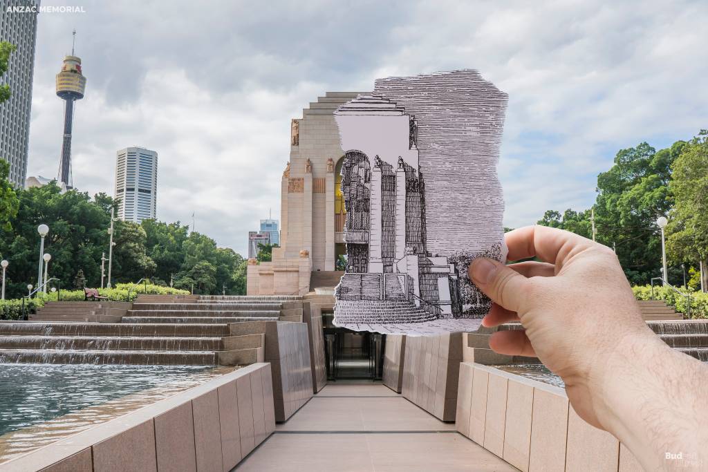 Essa "express&atilde;o f&iacute;sica do esp&iacute;rito e lenda de Anzac" homenageia os membros do Corpo de Ex&eacute;rcito da Austr&aacute;lia e da Nova Zel&acirc;ndia, que ca&iacute;ram na Primeira Guerra Mundial. O edif&iacute;cio &eacute; sim&eacute;trico nos dois eixos. Seu estilo Art D&eacute;co recebe gravitas adicionais por meio da inclus&atilde;o de elementos g&oacute;ticos, como contrafortes e arcos altos e arredondados.