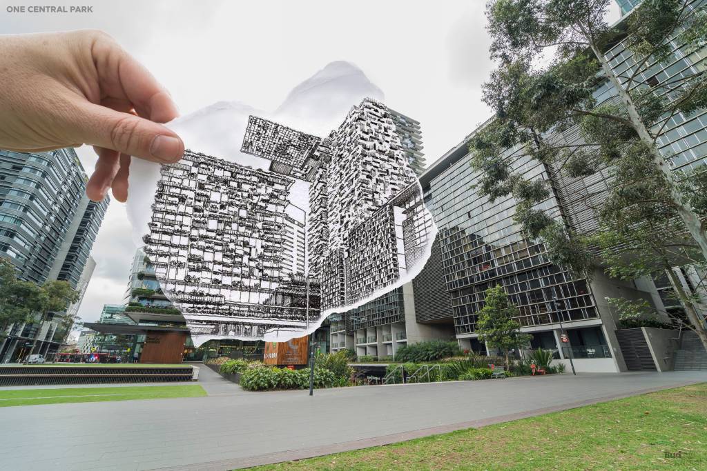 Os shoppings raramente s&atilde;o descritos como bonitos ou at&eacute; como uma presen&ccedil;a positiva em uma comunidade. Mas o One Central Park &eacute; ambos, gra&ccedil;as as suas paredes externas verdes e aos pain&eacute;is solares 'eco heliostat'. O edif&iacute;cio foi criado pelo arquiteto franc&ecirc;s Jean Nouvel e pelo bot&acirc;nico Patrick Blanc, e a primeira parede interativa digital de tamanho grande da Austr&aacute;lia (projetada por Bruce Ramus) mant&eacute;m as coisas juntas em ambientes fechados.