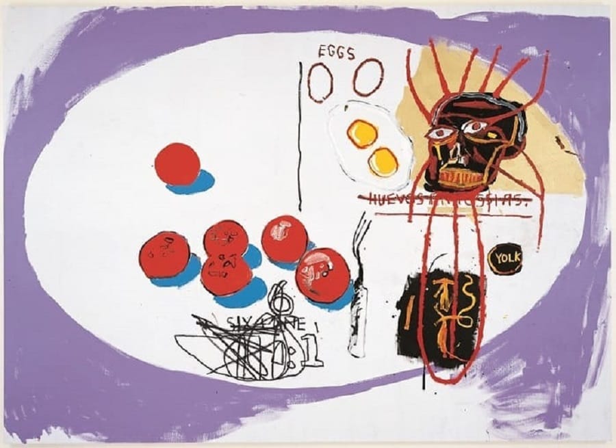 jean-michel-basquiat-e-andy-warhol-obra-eggs-1985-ok jean-michel-basquiat-e-andy-warhol-obra-eggs-1985-ok