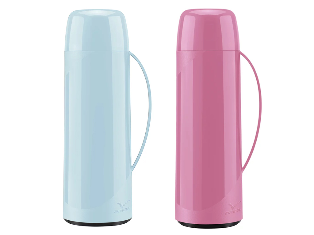 Garrafas t&eacute;rmicas de 1L, da Invicta: <a href="https://www.invictaonline.com.br/garrafa-termica/firenze">R$ 33,90 cada</a>
