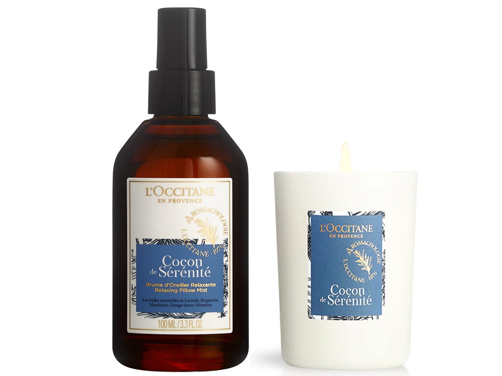 spray-para-travesseiro-loccitane spray para travesseiro e vela da L'Occitane