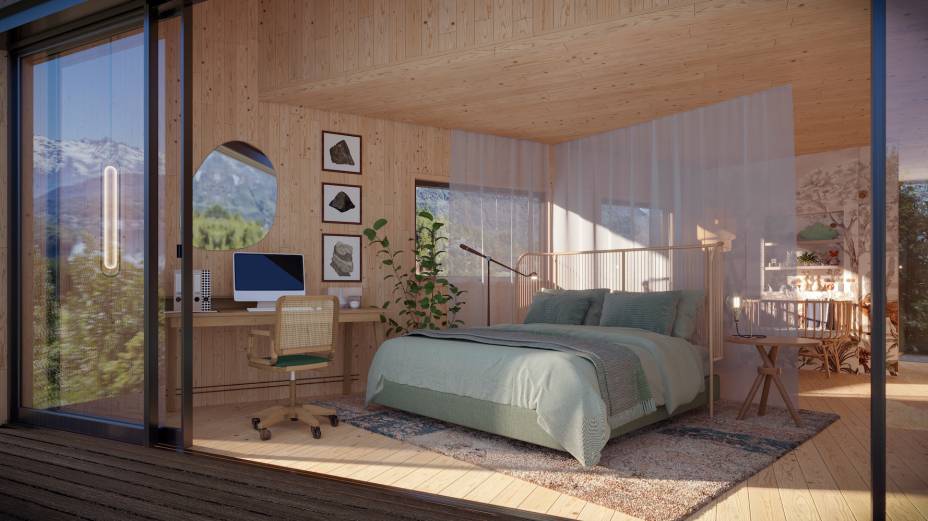 Loft Família, por Paula Neder e Coletivo PN+ (Carol Stratmann, Eduarda Wilhelm, Elise Penedo, Larissa Mogilewsky, Natasha Pinto, Paula Brunet e Stephanie Pita) | Dani é praticante de ioga e designer de jóias, moldadas com resíduos da natureza. Eles são os pais de Maria, 16 anos, que toca violão e percussão. E, mais recentemente, de Heitor, um bebê temporão de 4 meses. Foram para a Patagonia trabalhar na pesquisa e desenvolvimento das hortas, que vão abastecer a propriedade e a vizinhança.
