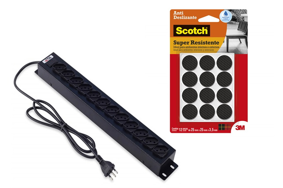 <span style="font-weight: 400">Régua extensora para 12 tomadas (</span><a href="https://www.awin1.com/cread.php?awinmid=17571&awinaffid=726913&clickref=Casa.com&platform=dl&ued=https%3A%2F%2Fwww.cec.com.br%2Fmaterial-eletrico%2Fextensoes%2Fregua-extensora-para-12-tomadas-tripolar-preta%3Fproduto%3D1348194" target="_blank" rel="noopener"><span style="font-weight: 400">R$ 127,99</span></a><span style="font-weight: 400">) e adesivo para pé dos móveis (</span><a href="https://www.awin1.com/cread.php?awinmid=17571&awinaffid=726913&clickref=Casa.com&platform=dl&ued=https%3A%2F%2Fwww.cec.com.br%2Futilidades-domesticas%2Ffeltros-e-ganchos%2Ffeltro-anti-deslizante-redondo-medio-preto%3Fproduto%3D1184347" target="_blank" rel="noopener"><span style="font-weight: 400">R$ 8,99</span></a><span style="font-weight: 400">), na C&C </span> <span style="font-weight: 400">Régua extensora para 12 tomadas (</span><a href="https://www.awin1.com/cread.php?awinmid=17571&awinaffid=726913&clickref=Casa.com&platform=dl&ued=https%3A%2F%2Fwww.cec.com.br%2Fmaterial-eletrico%2Fextensoes%2Fregua-extensora-para-12-tomadas-tripolar-preta%3Fproduto%3D1348194" target="_blank" rel="noopener"><span style="font-weight: 400">R$ 127,99</span></a><span style="font-weight: 400">) e adesivo para pé dos móveis (</span><a href="https://www.awin1.com/cread.php?awinmid=17571&awinaffid=726913&clickref=Casa.com&platform=dl&ued=https%3A%2F%2Fwww.cec.com.br%2Futilidades-domesticas%2Ffeltros-e-ganchos%2Ffeltro-anti-deslizante-redondo-medio-preto%3Fproduto%3D1184347" target="_blank" rel="noopener"><span style="font-weight: 400">R$ 8,99</span></a><span style="font-weight: 400">), na C&C </span>