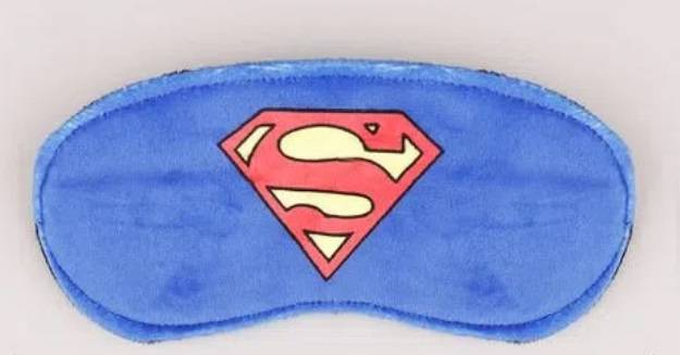 Kit travesseiro para pesco&ccedil;o e m&aacute;scara de dormir do Super-Homem da C&A