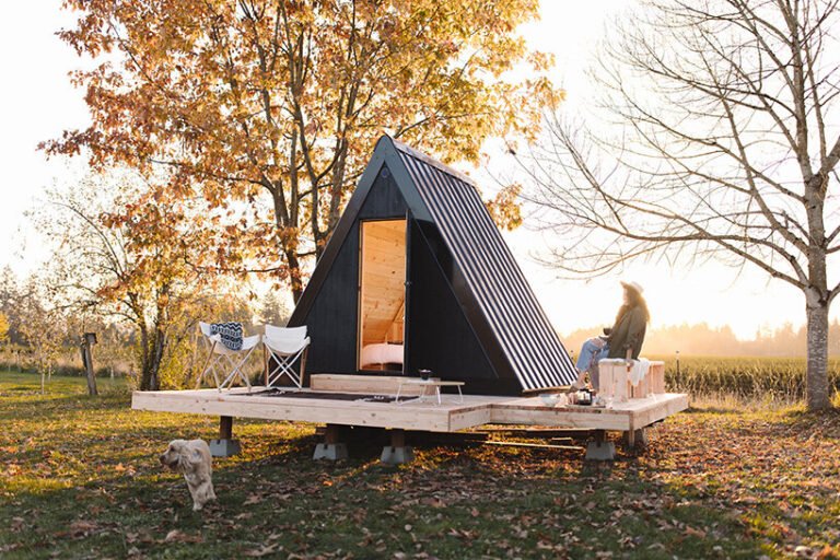 Cabana portátil e sustentável garante conforto nas aventuras