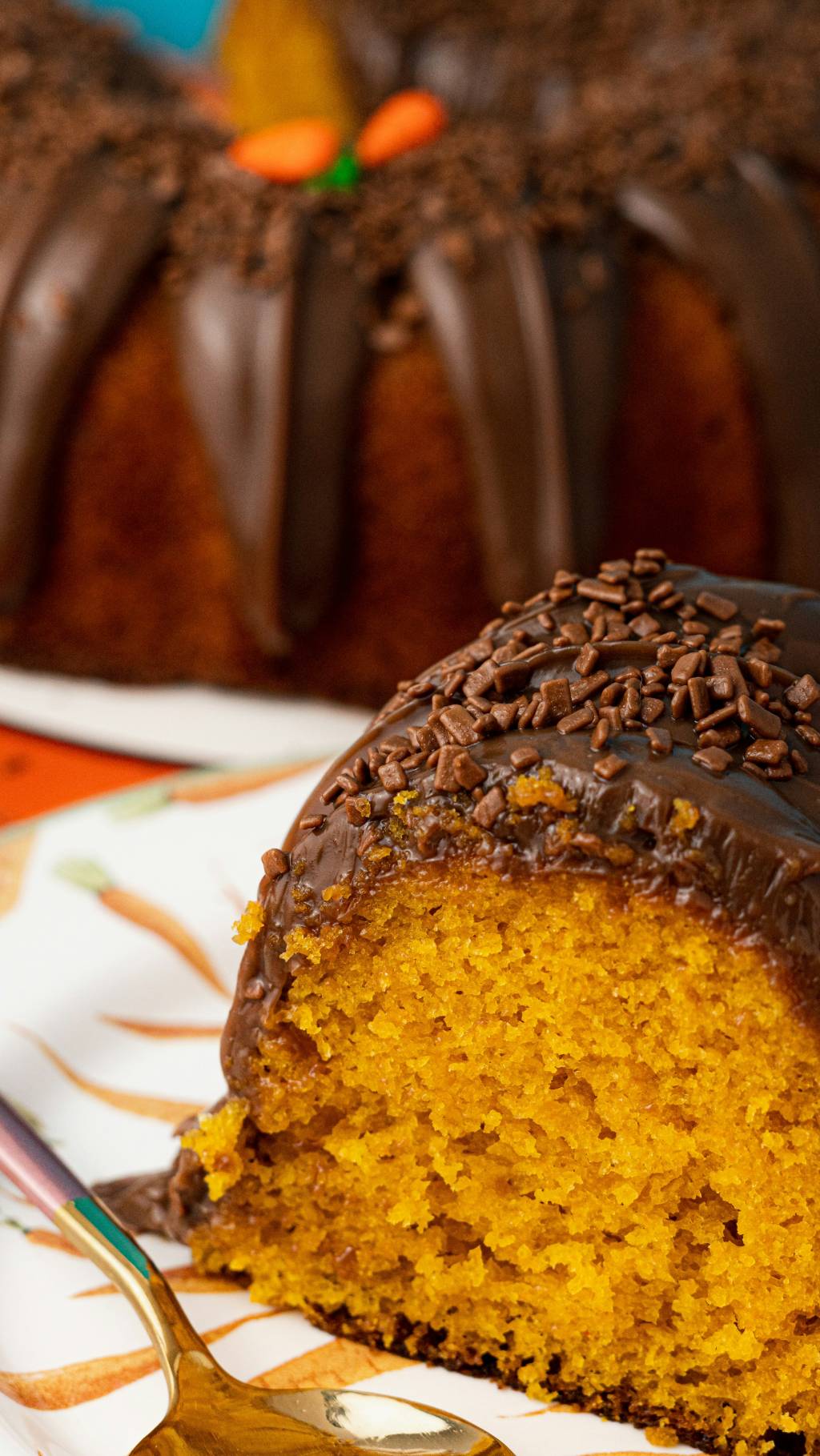 Bolo de cenoura vegano