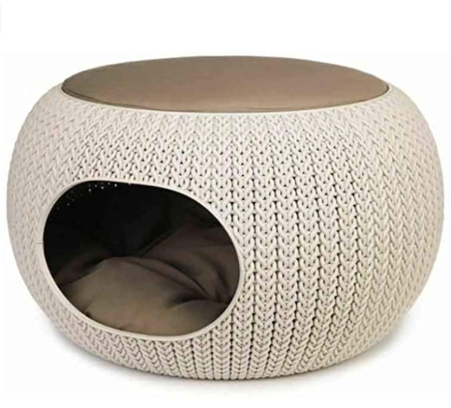 Cama Puff com Almofada Cozy Pet Curver para Cães e Gatos, da Amazon Cama Puff com Almofada Cozy Pet Curver para Cães e Gatos, da Amazon