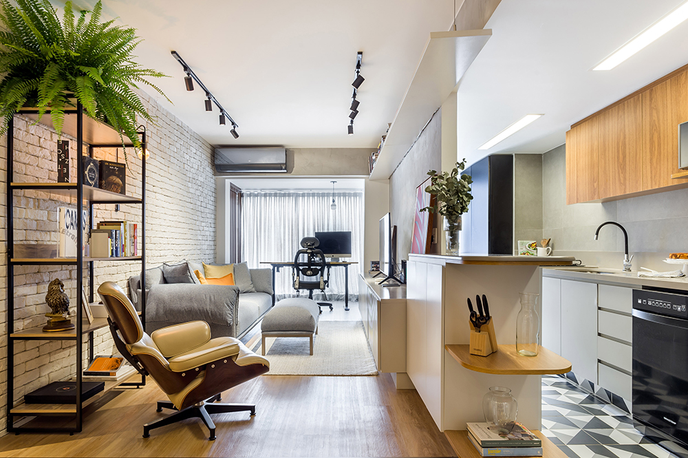 Instagramável e industrial: confira o projeto deste apê de 95 m²