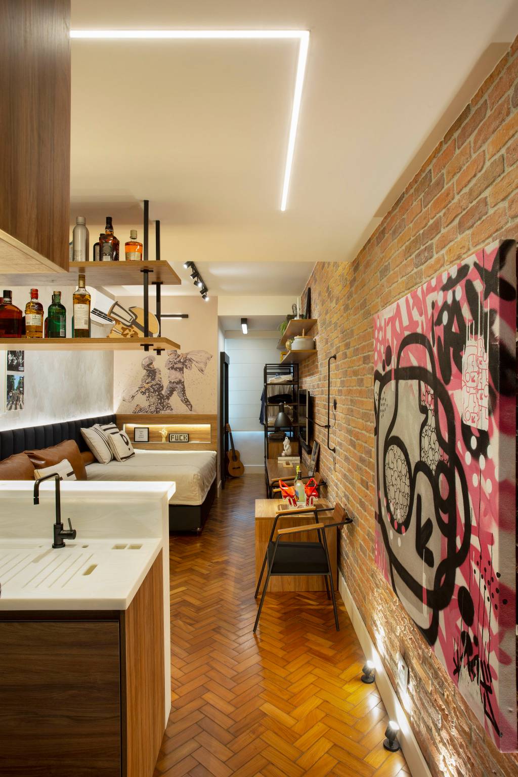 Apartamento em Ipanema de 29m² assinado por PAULA MULLER (fotos Juliano Colodeti, MCA Estúdio) – foto 3 Apartamento em Ipanema de 29m² assinado por PAULA MULLER (fotos Juliano Colodeti, MCA Estúdio) – foto 3