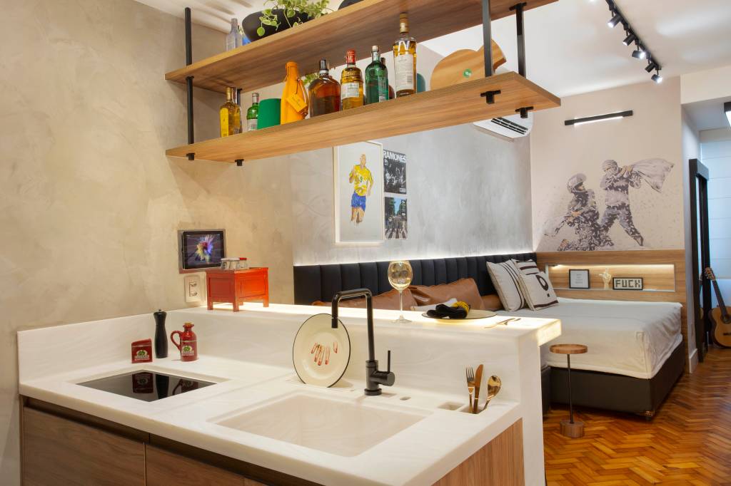 Apartamento em Ipanema de 29m² assinado por PAULA MULLER (fotos Juliano Colodeti, MCA Estúdio) – foto 4 Apartamento em Ipanema de 29m² assinado por PAULA MULLER (fotos Juliano Colodeti, MCA Estúdio) – foto 4