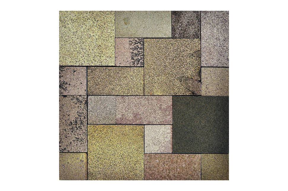 Feito com a rocha natural Vulcano,o mosaico para parede EasyWall Puzzle (30,5 x 30,5 cm) &eacute; da Pasinato.