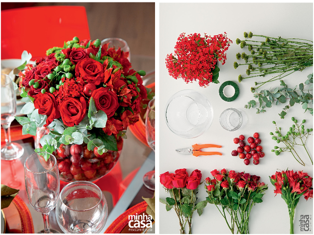 Aprenda a fazer um arranjo de flores para decorar a sua casa no Natal