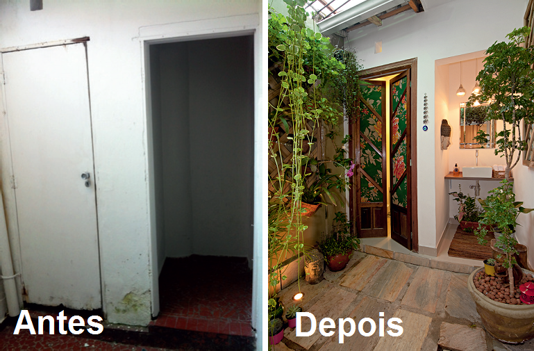 Pátio vira jardim em um mês