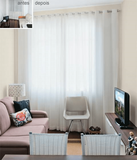 Reforma da sala para um casal de noivos