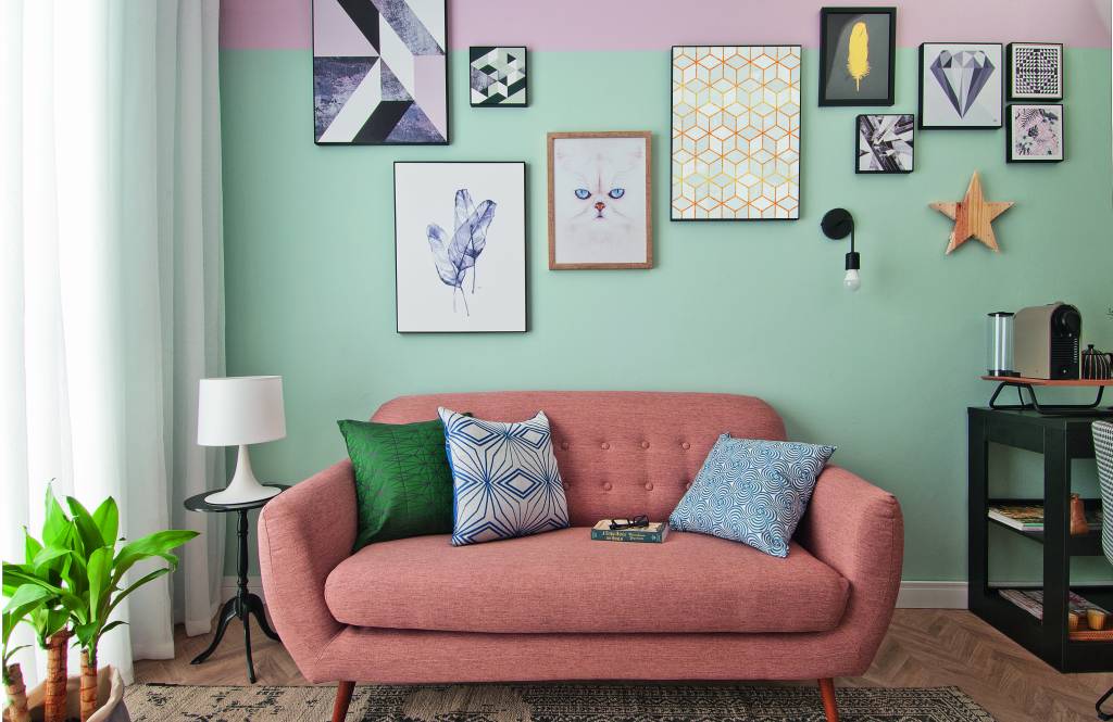 Sala de estar e jantar projetada e decorada pela arquiteta Elen Saravalli para a matéria de capa da revista Minha Casa.