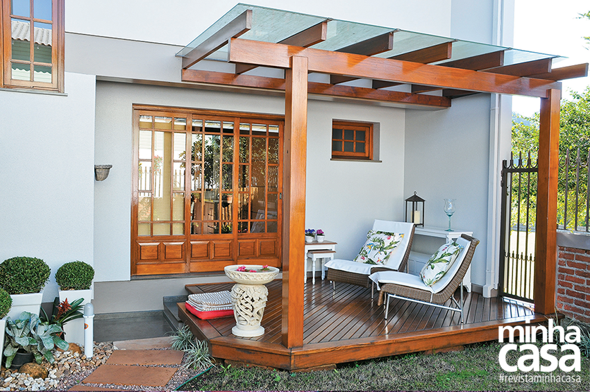 13 espaços verdes com pergolado