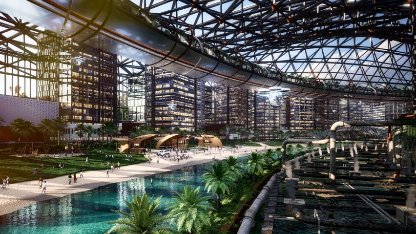 <span><strong>15º - Carbon Neutral Rings | </strong></span>A proposta de Pawel Rymsza é abrigar a humanidade em uma rede de estruturas em forma de anel construídas ao redor de enormes lagos ricos em algas <span><strong>15º - Carbon Neutral Rings | </strong></span>A proposta de Pawel Rymsza é abrigar a humanidade em uma rede de estruturas em forma de anel construídas ao redor de enormes lagos ricos em algas