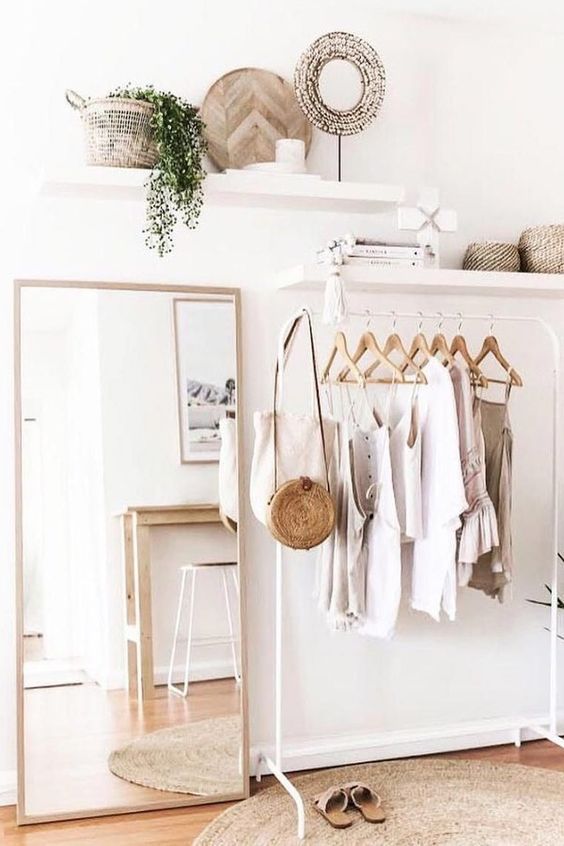 Closet aberto minimalista